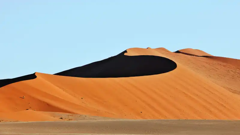 De rode duinen van de Namibwoestijn in Namibië