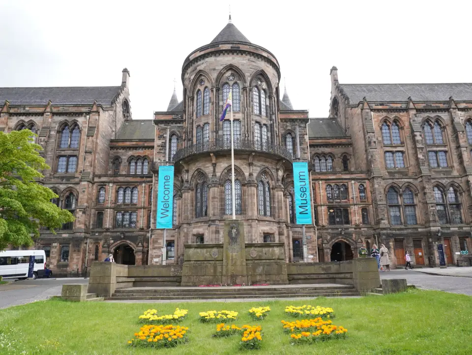 De gotische torens van de Universiteit van Glasgow