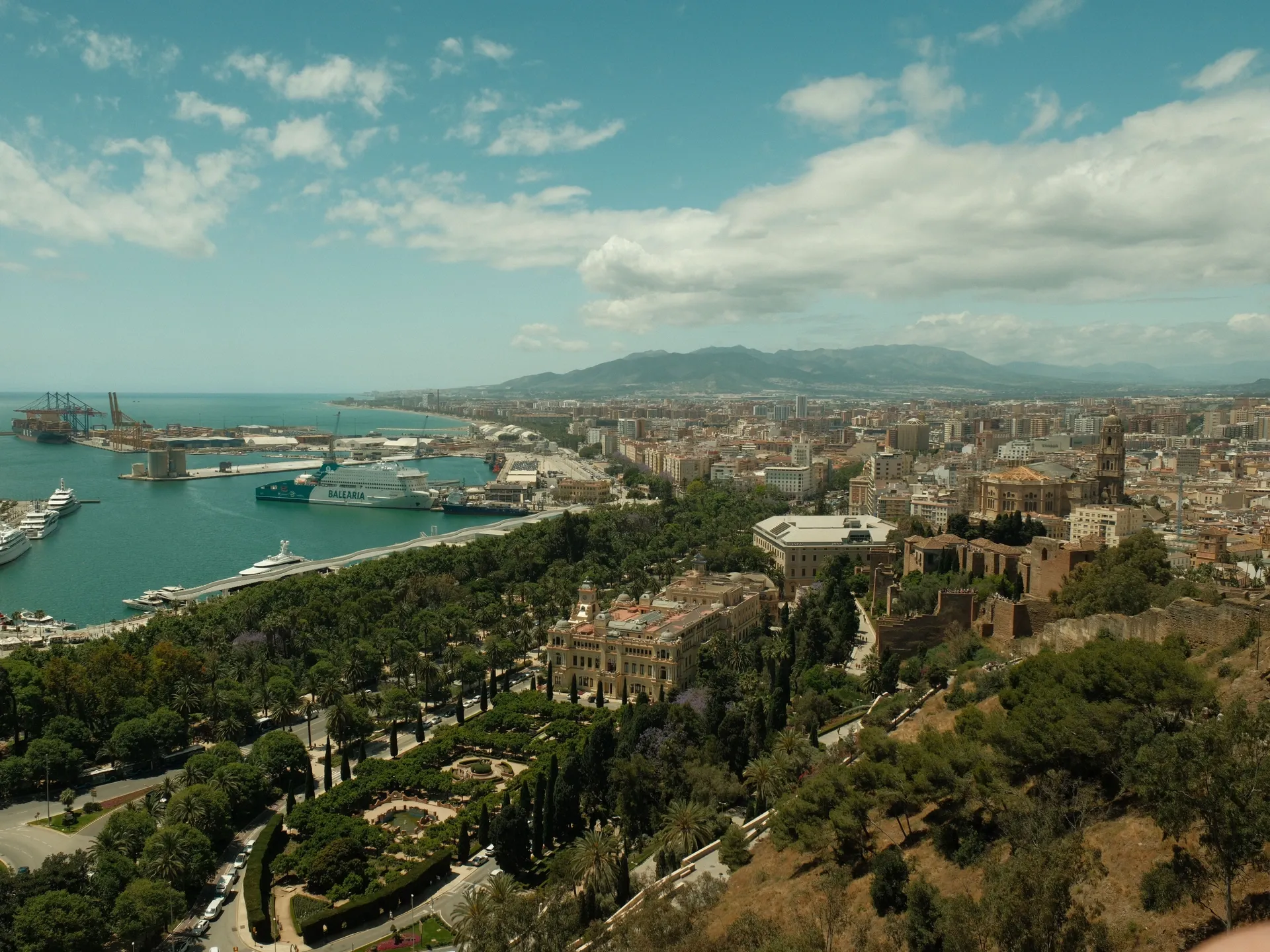 Het Gibralfaro-kasteel boven Málaga