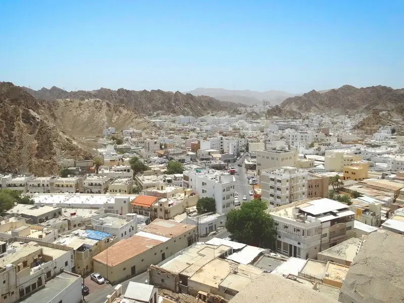 De hoofdstad Muscat in Oman