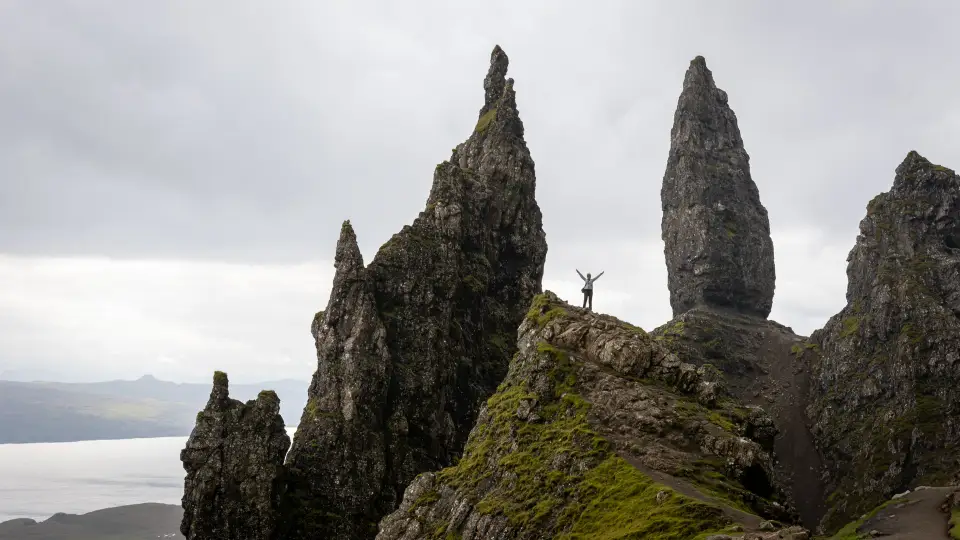 De rotstoren Old Man of Storr op Skye