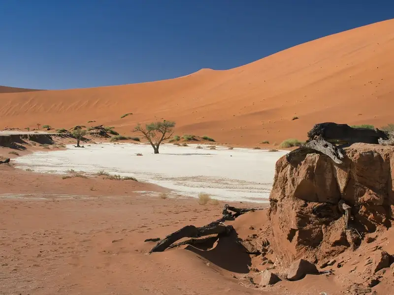 De rode duinen rond de pan van Sossusvlei