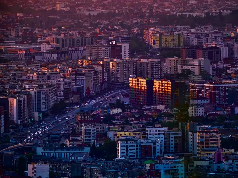 Het centrum van Tirana