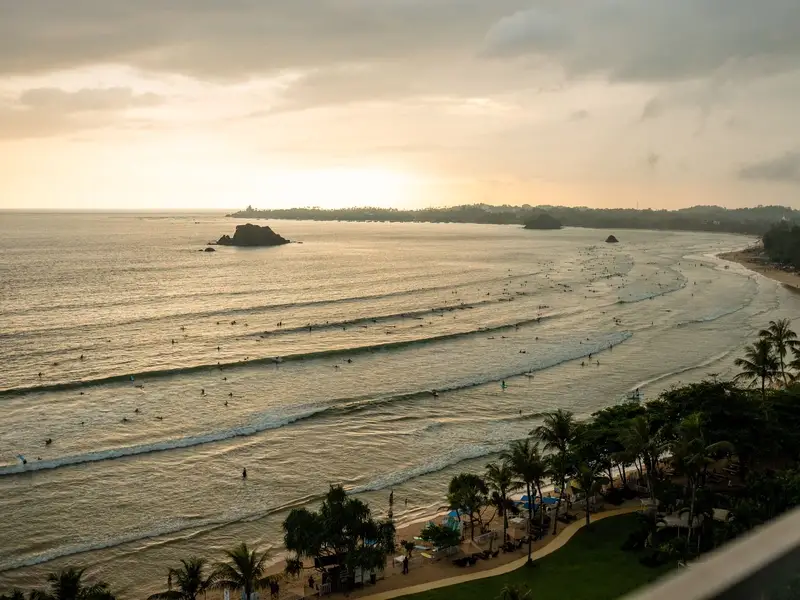 Traditionele stelt-vissers bij Weligama